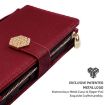 Realme 14 5G Red Leather Crossbody Phone Case - Cross Texture Handle - 4