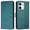 OPPO A5x 5G/4G Global RFID Leather Phone Case - Peacock Green - 2