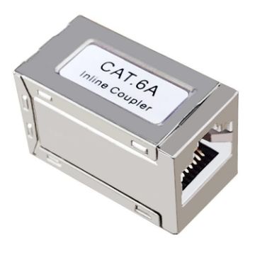Shielded RJ45 Coupler Ethernet Cable Extender CAT6A Model - 1