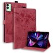 Tecno MegaPad 11 Red Cartoon Sakura Cat Leather Tablet Case - 1