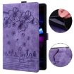Tecno MegaPad 11 Purple Cartoon Sakura Cat Leather Tablet Case - 4