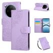 OPPO Find X8 5G Purple Rose Embossed Leather Case with 3 Card Slots - 1