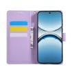 OPPO Find X8 5G Purple Rose Embossed Leather Case with 3 Card Slots - 4