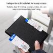 Magnetic Passport Card Holder RFID Anti-theft Document Bag - Black - 8