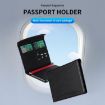 Magnetic Passport Card Holder RFID Anti-theft Document Bag - Grey - 3