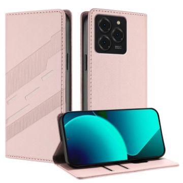 Ulefone Note 20 Pro Pink Retro Leather Wallet Phone Case - 1