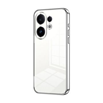 Vivo S30 Silver Transparent Plating Fine Hole Phone Case - 1