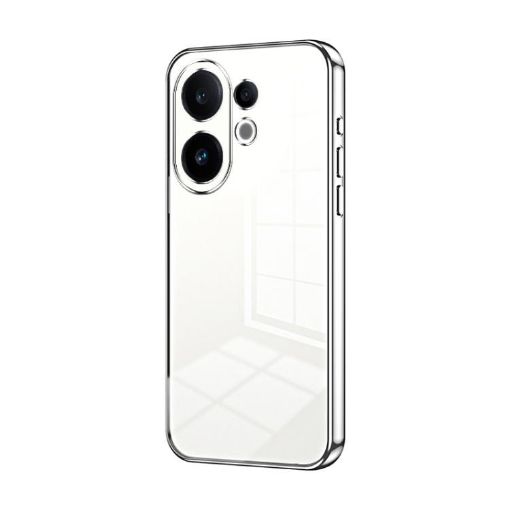 Vivo S30 Silver Transparent Plating Fine Hole Phone Case - 1