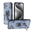 iPhone 17 Pro Max Blue Metal Kickstand TPU Hybrid PC Case - 1