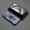 iPhone 17 Pro Max Blue Metal Kickstand TPU Hybrid PC Case - 2