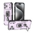 iPhone 17 Pro Max Purple Metal Kickstand TPU Hybrid PC Case - 1