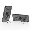 iPhone 17 Black Metal Kickstand TPU Hybrid PC Case - 4