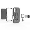 iPhone 17 Purple Metal Kickstand TPU Hybrid PC Case - 5