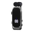K88 Business Lavalier Single Ear Bluetooth Earphones - Black Silver - 1