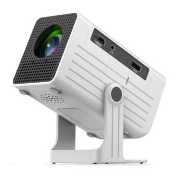 N6 1280x720P 70ANSI Android 11.0 Smart Mini Projector EU Plug White - 1