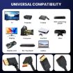DP2.1 Male to Female Right Elbow 16K DisplayPort Extension Cable 15cm - 7