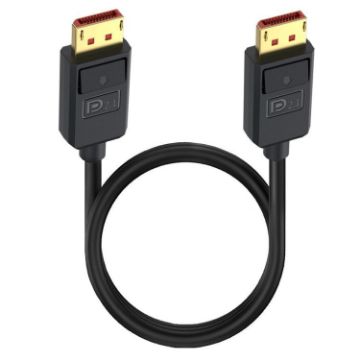 16K DisplayPort Extension Cable 1.2m, DP2.1 52Gbps 30Hz (Black) - 1