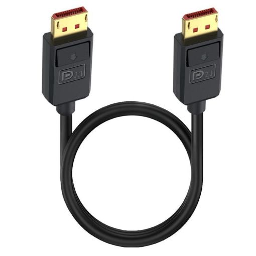 16K DisplayPort Extension Cable 1.8m, DP2.1 52Gbps 30Hz (Black) - 1