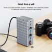 BYL2428 13-in-1 USB-C Hub Docking Station, 4K, PD100W Support, Grey - 7