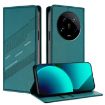 Xiaomi 14 Ultra 5G Dark Green Retro Leather Wallet Phone Case Global - 1