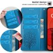 Redmi A5 4G Blue Leather Phone Case - Tree & Deer Embossed Design - 6