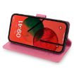 Redmi A5 4G Pink Leather Phone Case - Tree & Deer Embossed Design - 4