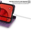 Redmi A5 4G 171.7mm Purple Tree & Deer Embossed Leather Case - 8