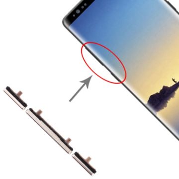 Galaxy Note 8 Side Keys Set Gold - 10 Pack Replacement Parts - 1