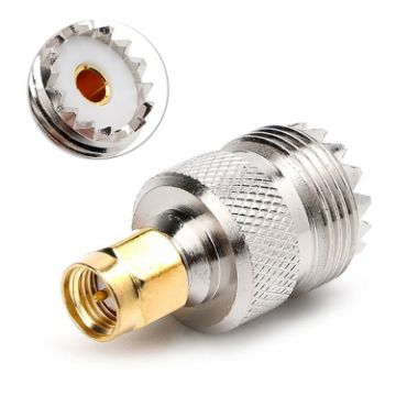 SMA Male to UHF Female RF Coaxial Connector Adapter - 70 Characters - 1