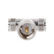 T-shape UHF Male PL259 to Dual UHF Female Adapter Connector - 4