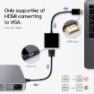 HDMI 19 Pin Male to VGA Female Cable Adapter 20cm (White) - 4