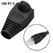 RJ45 Network Cable Boots Cap Cover, Black, 100 pcs Packaging - 1