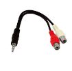 RCA Female to 3.5mm Male Audio Y Cable, 20cm Length - 2