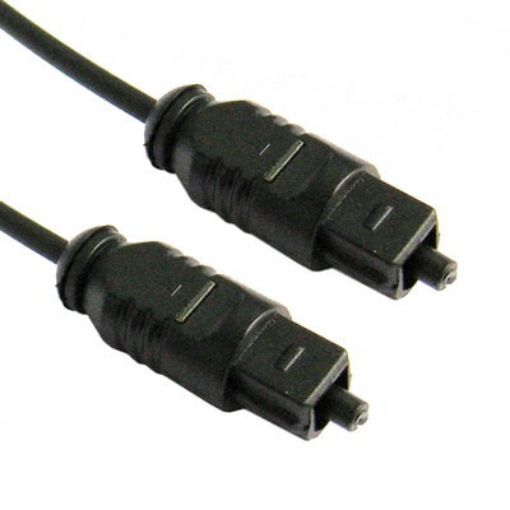 2m Black Optical Audio Cable, OD 2.2MM - 1