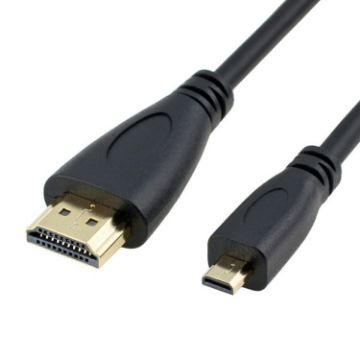 Micro HDMI to HDMI Cable 1.5m, 1.4 Version, Black, 19 Pin - 1