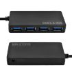 Portable 4-Port USB 3.0 Hub with LED Indicator - 5Gbps Hot-Swap - 3