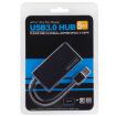 Portable 4-Port USB 3.0 Hub with LED Indicator - 5Gbps Hot-Swap - 4