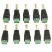 10 PCS Green Male DC Power Connector 5.5 x 2.1mm - 3