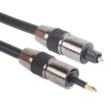 TOSLink to 3.5mm Digital Optical Audio Cable 1.5m Gold Plated Black - 1