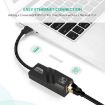 USB 3.0 Ethernet Adapter 10/100/1000Mbps for Laptops, Plug & Play, Black - 4