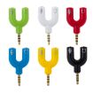 3.5mm Stereo Male to Headphone & Mic Female Splitter Adapter - Black - 6