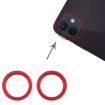 iPhone 13 Rear Camera Glass Lens Protector Ring 2 PCS - Red - 4