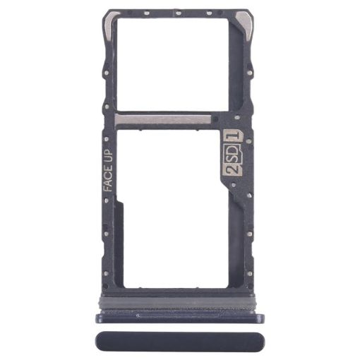 Motorola Moto G50 SIM & Micro SD Card Tray Replacement - Black - 1