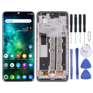 TCL 10 Plus Purple LCD Screen & Digitizer Assembly with Frame - 1