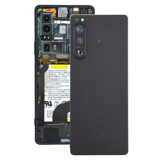 Sony Xperia 5 IV Battery Back Cover with Camera Lens (Black) Original - 1