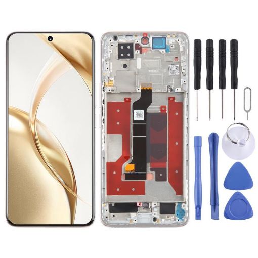 For Honor 200 Pink LCD Screen Digitizer Assembly with Frame - 1