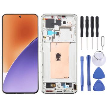 Xiaomi 15 AMOLED LCD Screen Digitizer Assembly with Frame - Mirror Silver - 1