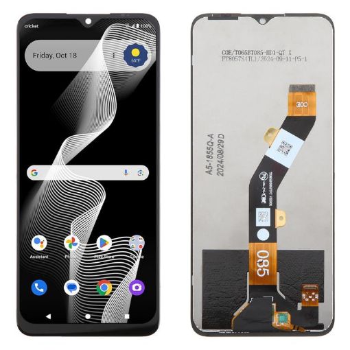 Cricket Debut S3 Black LCD Screen & Digitizer Full Assembly Replacement - 1