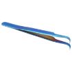 Vetus MCS-15 Bright Blue Curved Tweezers for Precision Tasks - 3