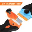 Double Headed Scraper Blade Glue Remover Cleaner Tool - Yellow Squeegee - 4